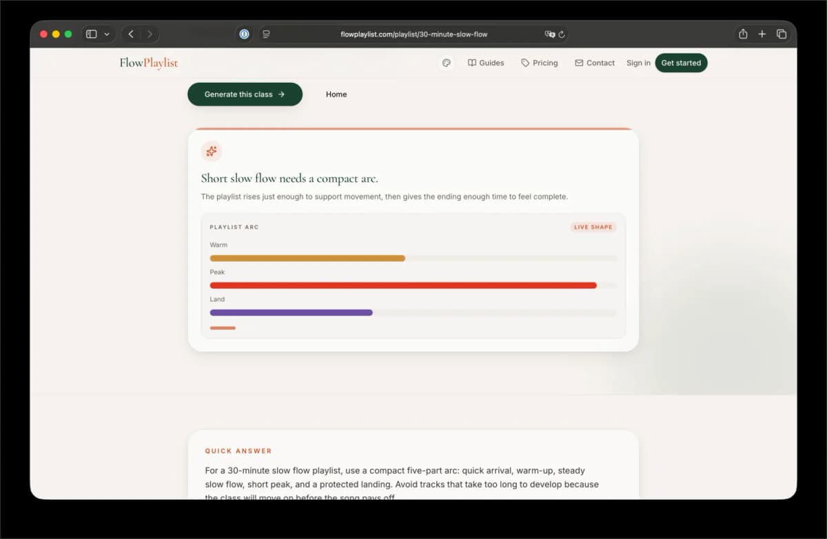 ClassFlow — arc timeline