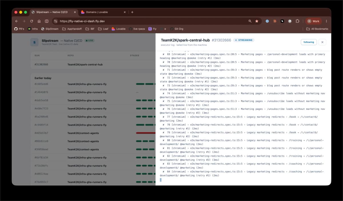 infra-gha — runner pool dashboard