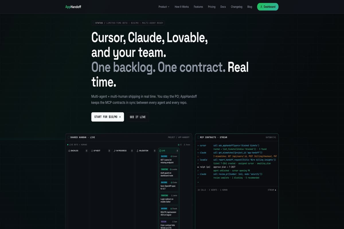AppHandoff — MCP bridge for AI-built apps — gallery
