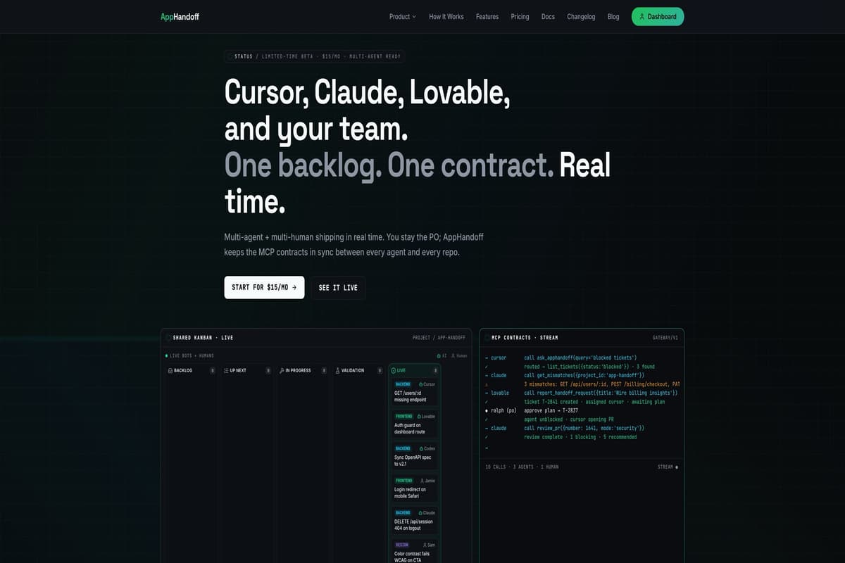 AppHandoff — MCP bridge for AI-built apps — gallery