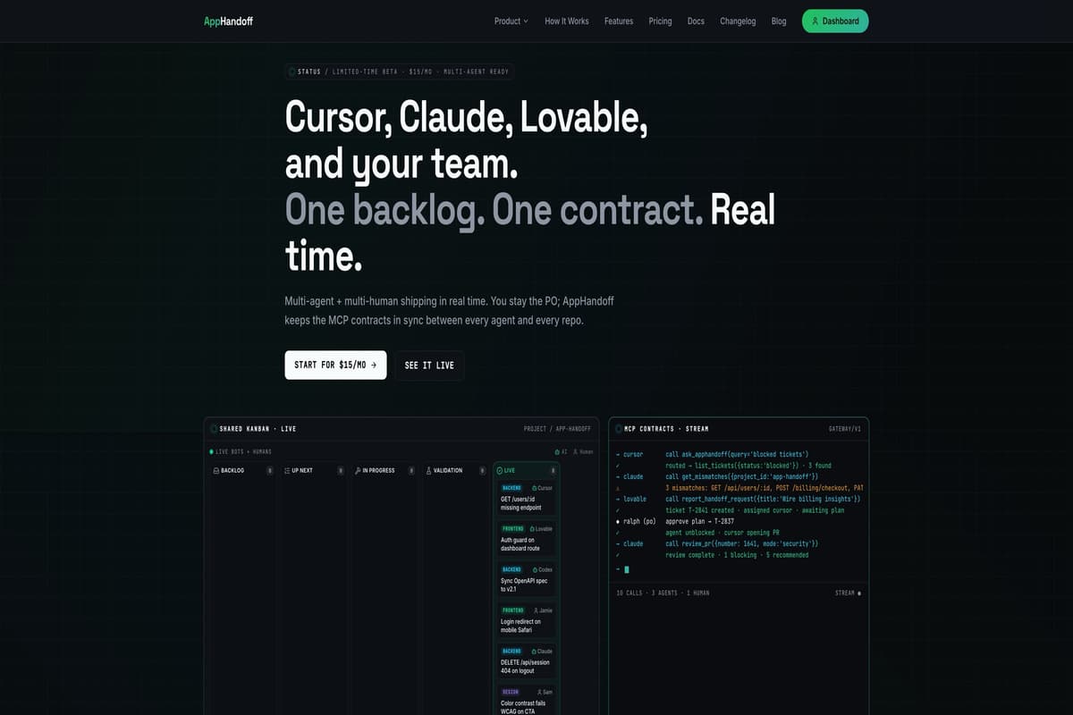 AppHandoff — MCP bridge for AI-built apps — gallery