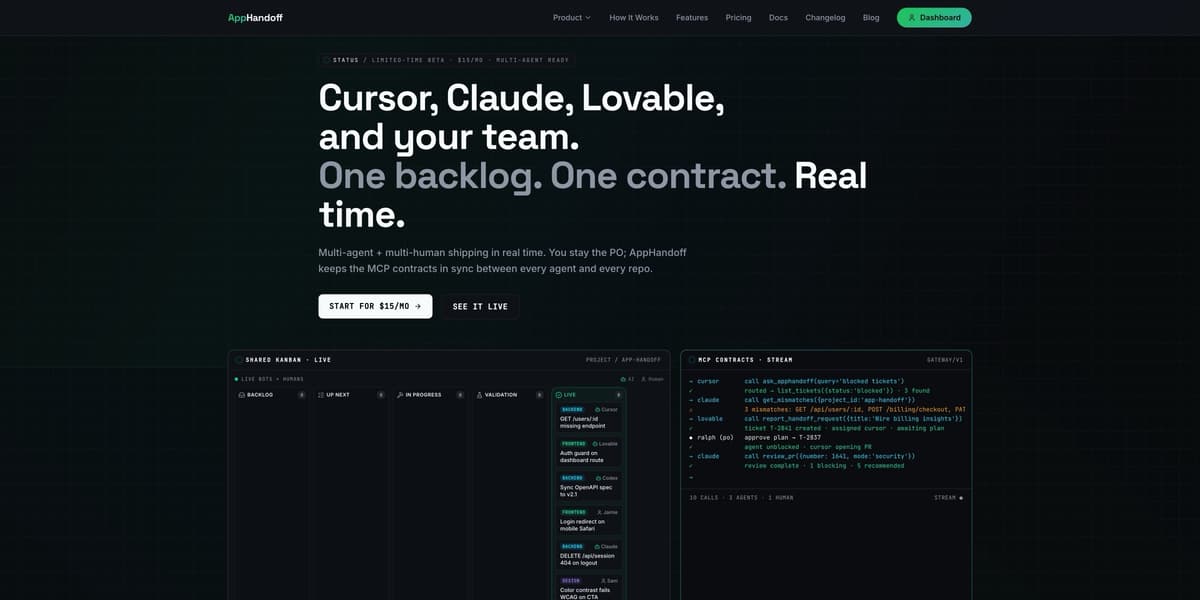 AppHandoff — MCP bridge for AI-built apps — preview