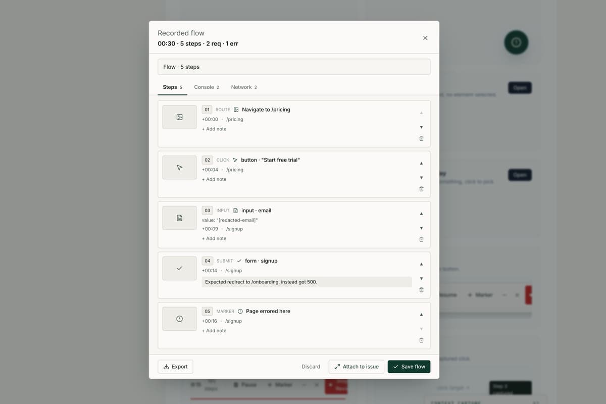 Context Capture — bug reports with the page included — gallery