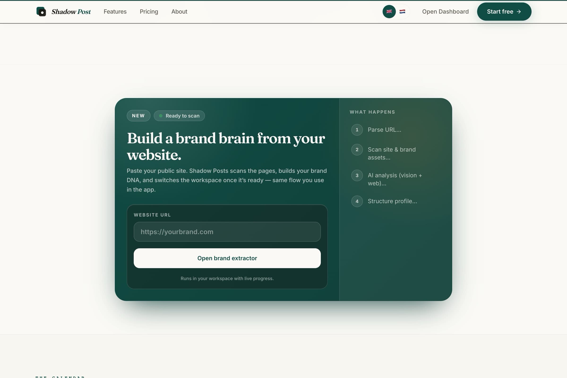 Shadow Posts — AI content generation workspace — gallery